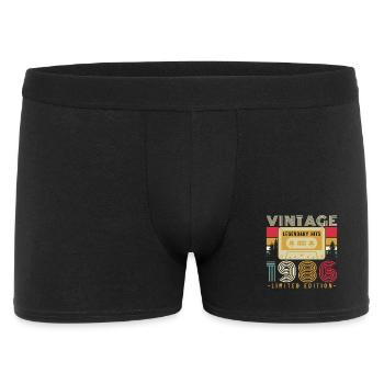 1986 Vintage Retro Geburtstagsgeschenk - Männer Boxer Shorts - Schwarz - Vorne