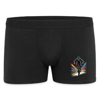 MTB farbiges Mountainbike Design für Jungen - Männer Boxer Shorts - Schwarz - Vorne