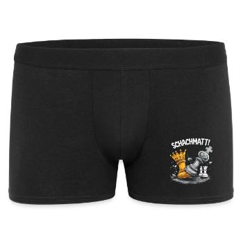 Lustiges Schach T-Shirt für Männer Geschenk Spruch - Männer Boxer Shorts - Schwarz - Vorne
