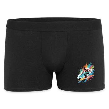 Colorful Surfer Watercolors Splashes Graffiti - Men's Boxer Shorts - black - Front