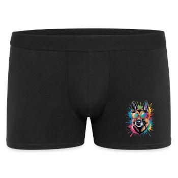 Colorful German Shepherd Watercolor Splash - Men's Boxer Shorts - black - Front
