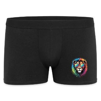 Colorful Lion Watercolor Splash Graffiti - Men's Boxer Shorts - black - Front