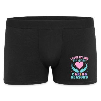 Social Worker Quote Love My Job Caring Reasons - Men's Boxer Shorts - black - Front