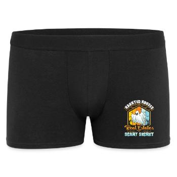 Ghost Hunter Halloween English Saying - Men's Boxer Shorts - black - Front