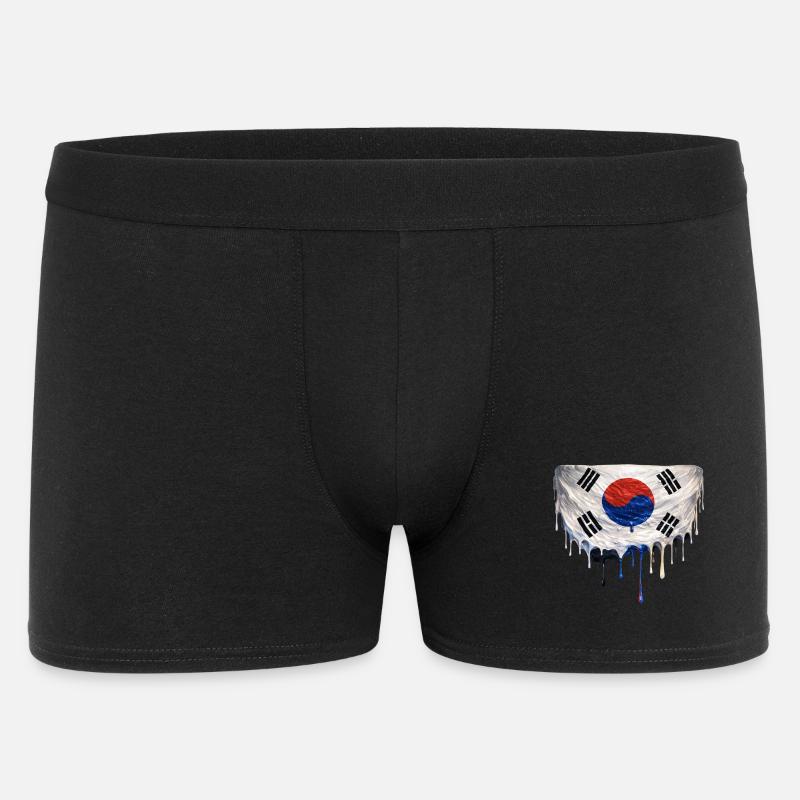 Drapeau coréen dégoulinant - Boxer Homme - noir