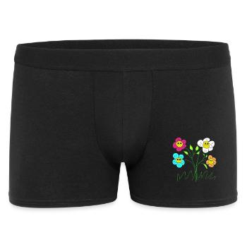 Cheerful Blossoms Garden Flowers - Men's Boxer Shorts - black - Front