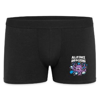 Pieuvre drôle surstimulée - Boxer Homme - noir - Devant