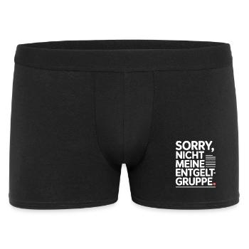 Sorry Nicht Meine Entgeltgruppe Beamte TVöD Büro - Männer Boxer Shorts - Schwarz - Vorne