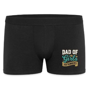 Dad of Girls Papa Spruch Mädchen Geschenk - Männer Boxer Shorts - Schwarz - Vorne