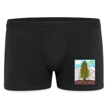 Forêt de conifères sur le soleil de la montagne - Boxer Homme - noir - Devant