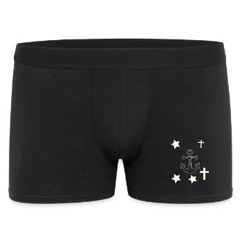 Anchors, stars and crosses - Men's Boxer Shorts - black - Front