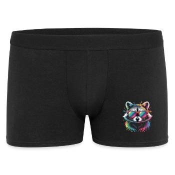 Colorful Raccoon Watercolor Splash - Men's Boxer Shorts - black - Front