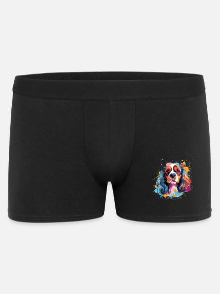 Cavalier King Charles Spaniel Chien Coloré - Boxer Homme - noir