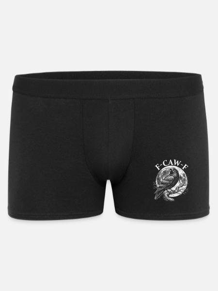 FCawF Chagrijnige Kraai Sarcasme Vogel Woordspeling Humor - Mannen Boxershorts - zwart