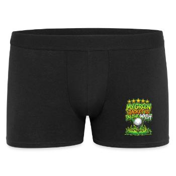 Green golf motif in the lingerie - Men's Boxer Shorts - black - Front
