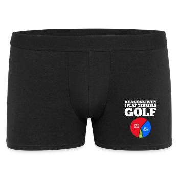 Gründe, warum Golfliebhaber Golfer ist - Männer Boxer Shorts - Schwarz - Vorne