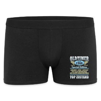 Oldtimer 1966 Spezial Edition - Männer Boxer Shorts - Schwarz - Vorne
