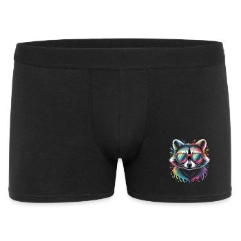Colorful Raccoon Watercolor Splash - Men's Boxer Shorts - black - Front