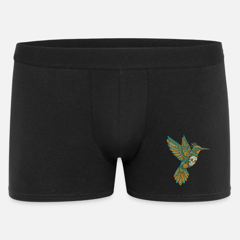 Skull Alebrije Hummingbird Mexikanisch - Männer Boxer Shorts - Schwarz
