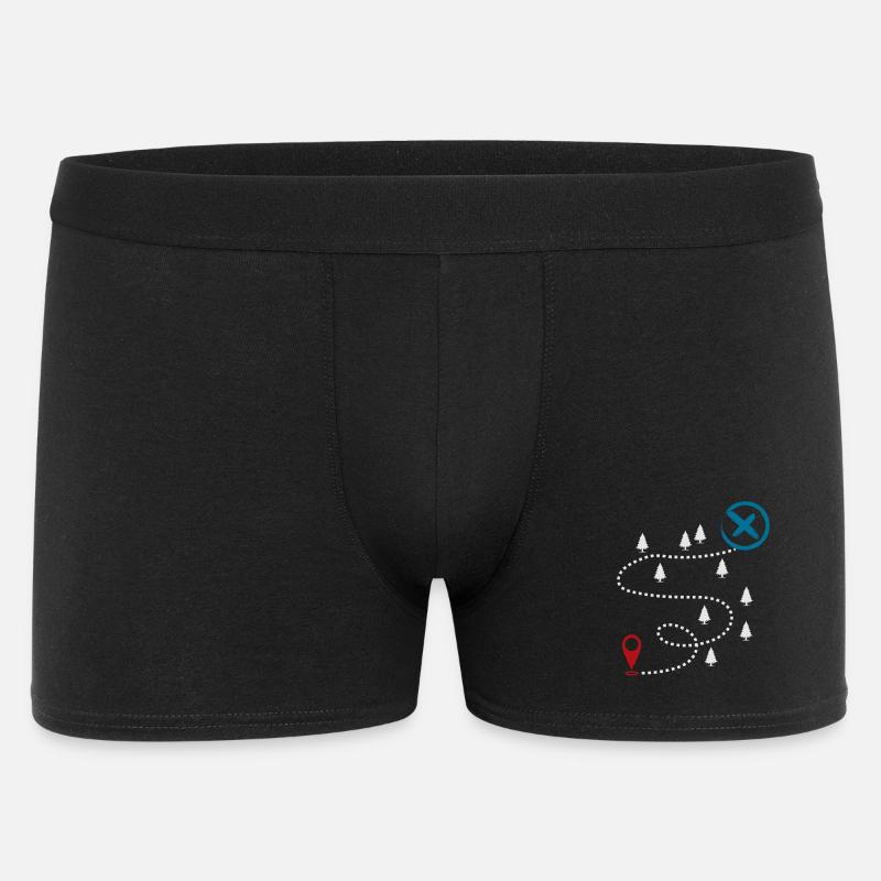 Adventure Trail Map Geocaching Graphic - Männer Boxer Shorts - Schwarz