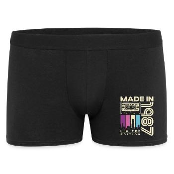 Vintage 1987 Retro Vintage Birthday Gift - Men's Boxer Shorts - black - Front