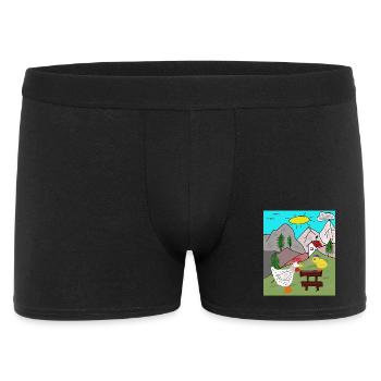 Rural Chicken Delight with Chicks Alps - Men's Boxer Shorts - black - Front