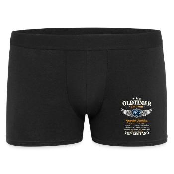 34. Geburtstag Geschenk Mann Oldtimer Vintage 1992 - Männer Boxer Shorts - Schwarz - Vorne