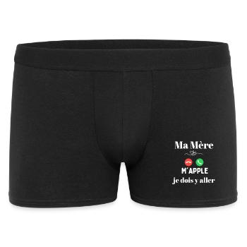 Ma Mère M’APPLE: je dois y aller - Boxer Homme - noir - Devant