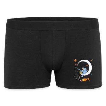 Chemise spatiale de pêche d’astronaute - Boxer Homme - noir - Devant