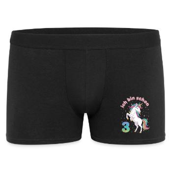 3rd Birthday Unicorn Girl I'm already 3 - Men's Boxer Shorts - black - Front
