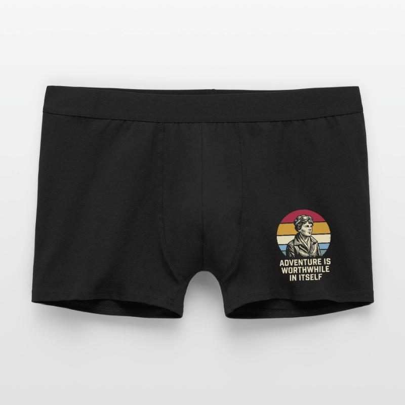 Amelia Earhart The adventure is worthwhile Men's Boxer Shorts