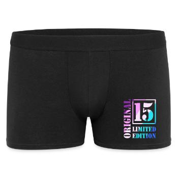 15. Geburtstag Junge Mädchen Teenager Level 15 - Männer Boxer Shorts - Schwarz - Vorne