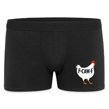 F-Caw-F Chicken Adult Humor Funny Rooster Fcawf - Männer Boxer Shorts - Schwarz - Vorne