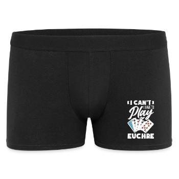 I can't, I have to play Euchre - Men's Boxer Shorts - black - Front