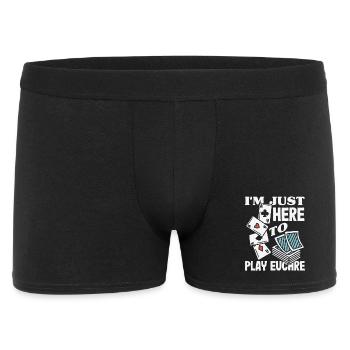 I'm just here to play Euchre - Men's Boxer Shorts - black - Front