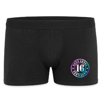 16e anniversaire garçon fille adolescente niveau 16 - Boxer Homme - noir - Devant