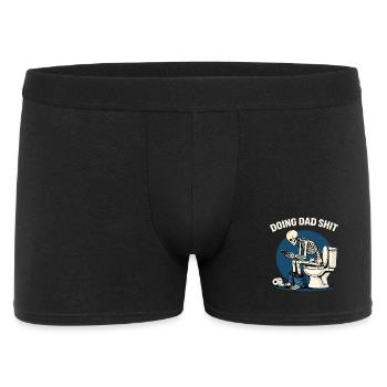 Funny Dad Shirt Skeleton Toilet Humor - Men's Boxer Shorts - black - Front