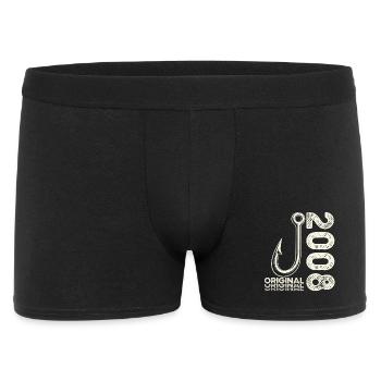 18. Geburtstag Geschenk Angler Angeln Mann 2008 - Männer Boxer Shorts - Schwarz - Vorne