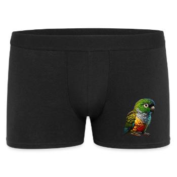 Rock parakeet motif - Men's Boxer Shorts - black - Front