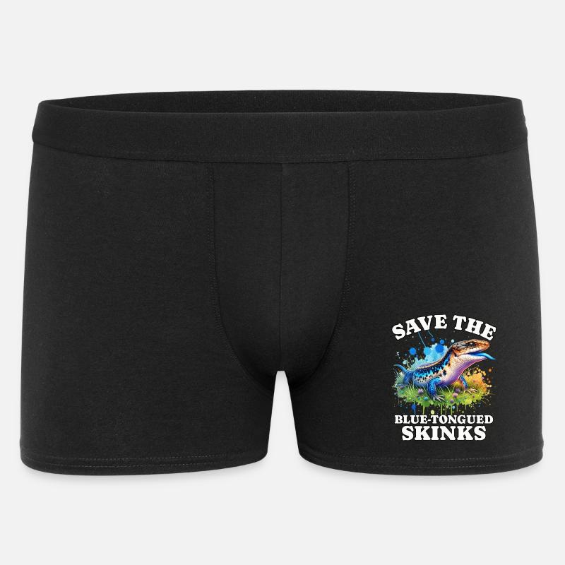 Save Blauzungenskink - Männer Boxer Shorts - Schwarz