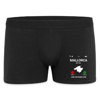 Mallorca Ruft An Urlaub Outfit Reise Malle Idee - Männer Boxer Shorts - Schwarz - Vorne