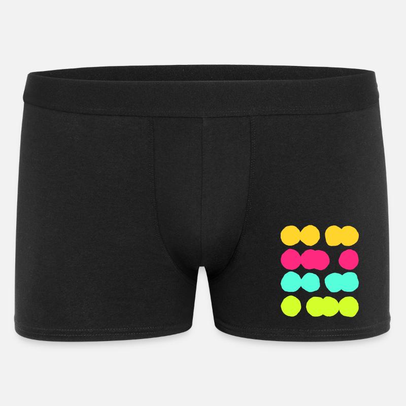 Colourful Abstract Circle Pattern - Fun & Vibrant - Men's Boxer Shorts - black