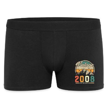 2008 Vintage Rétro Cadeau d’anniversaire - Boxer Homme - noir - Devant