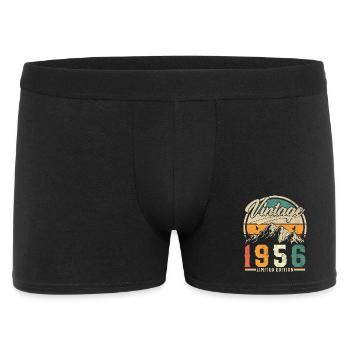 1956 Vintage Retro Birthday Gift - Men's Boxer Shorts - black - Front