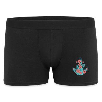 Ancre tropicale d’hibiscus - Boxer Homme - noir - Devant