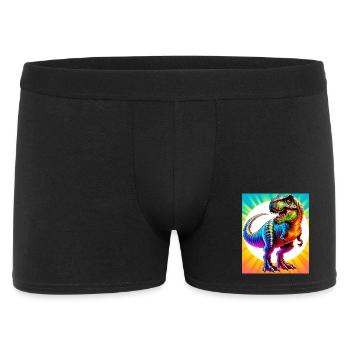 Dinosaurier - Männer Boxer Shorts - Schwarz - Vorne