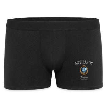 Antiparos Greece Coat of Arms Crown Travel Souvenir - Men's Boxer Shorts - black - Front