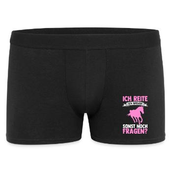 Reiten Pferdeliebhaber Reiterhof Pferde - Männer Boxer Shorts - Schwarz - Vorne