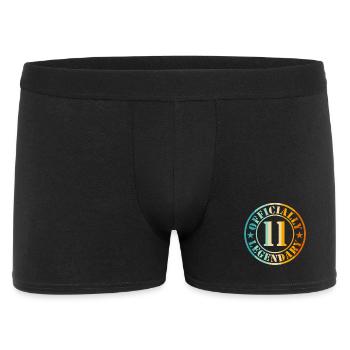 11. Geburtstag Junge Mädchen Legende Level 11 - Männer Boxer Shorts - Schwarz - Vorne