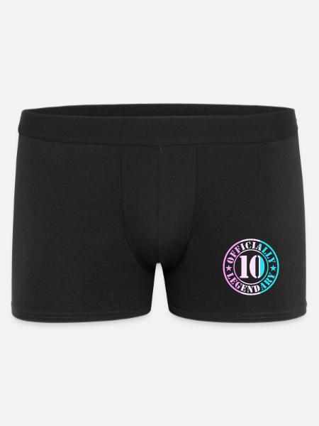 10-årsdags pojkflicka-legend nivå 10 - Boxershorts Herr - svart